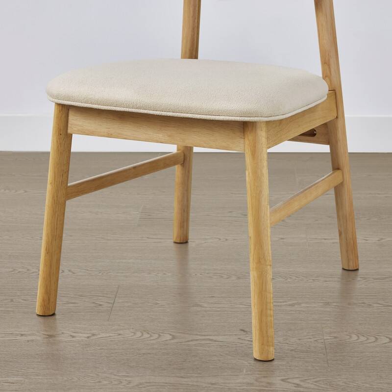 Spruce & Spring 5-Piece Modern Dining Table Set with Upholstered Chairs and Butterfly-Leg Base Table