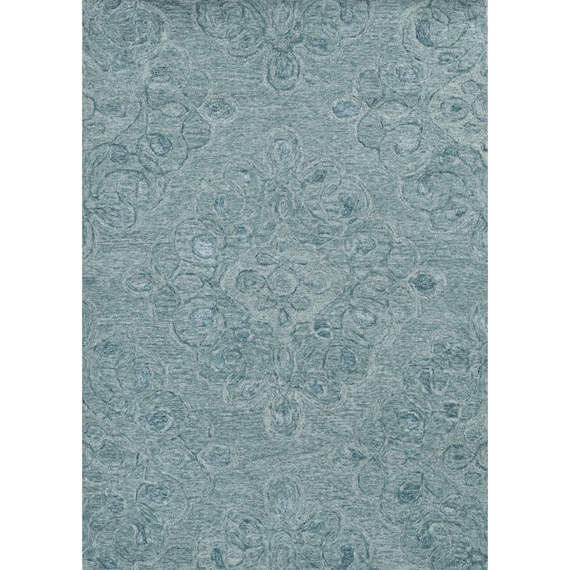 Carbon Loft Streaya Sea Blue Handmade Rug - 7'6" x 9'6"