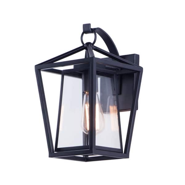 slide 2 of 11, Maxim Artisan Single Light 14" Tall Outdoor Wall Sconce Black