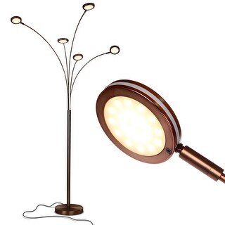 Orion 5 LED Adjustable Bright Standing Touch Sensor Floor Lamp, Bronze ...