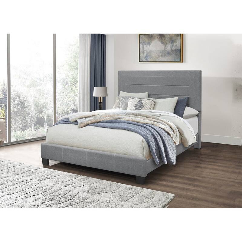 Queen fabric bed Or night stand - Queen