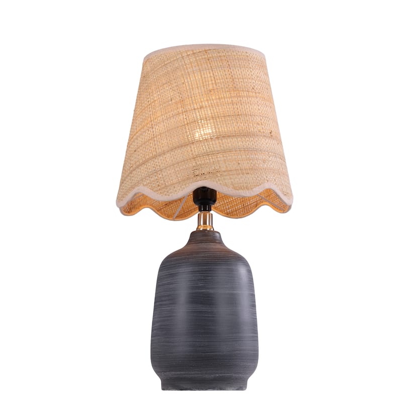 18.9" Ceramic LED Table Lamp, Living Room Lamps For End Tables