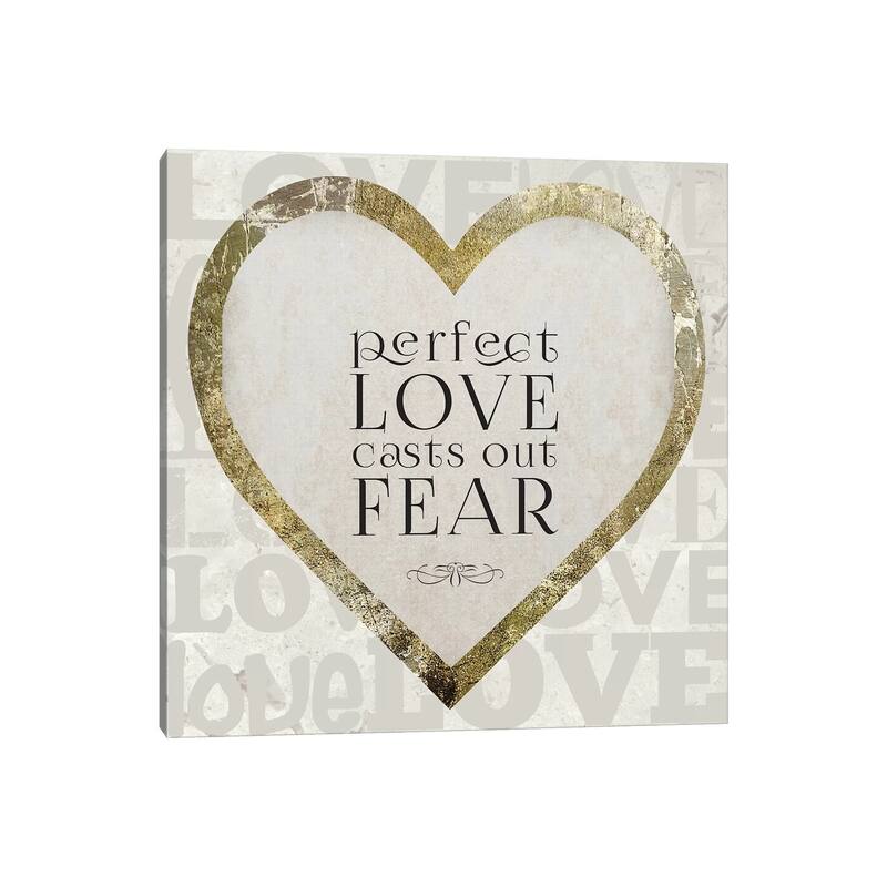 iCanvas "Gold Foil And Black Text Scriptures 4" by Melody Hogan Canvas Print
