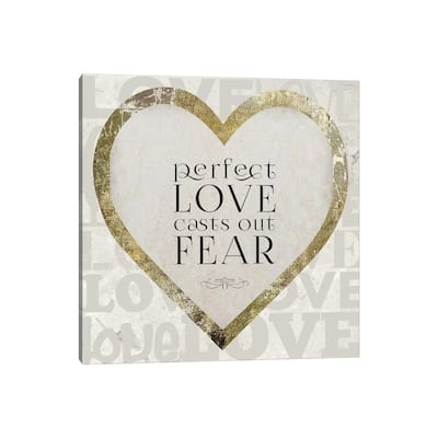 iCanvas "Gold Foil And Black Text Scriptures 4" by Melody Hogan Canvas Print