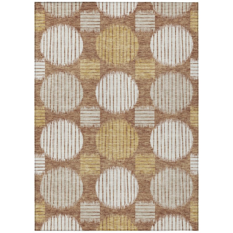 Machine Washable Indoor/ Outdoor Chantille Dotty Contemporary Rug