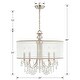preview thumbnail 5 of 4, Hampton 5 Light Drum Shade Chrome Chandelier - 24'' W x 23'' H