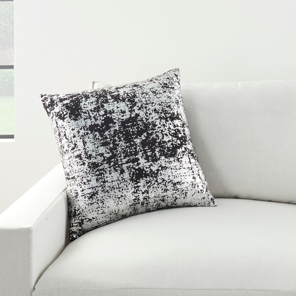 Mina Victory Luminescence Distressed Metallic Gold Throw Pillow by