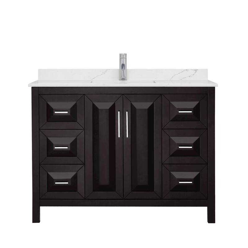 Daria 48-inch Single Vanity, Single Hole Quartz Top