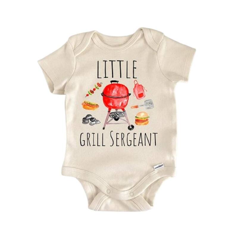 Bbq Barbeque Grill Master Steak - Baby Boy Girl Clothes Infant Bodysuit Funny Cute - White - Newborn