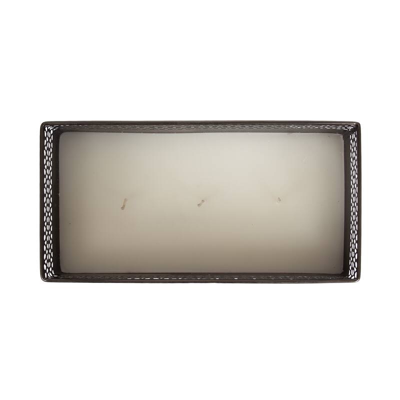 Kate and Laurel Pearce Rectangle Metal Wax Candle