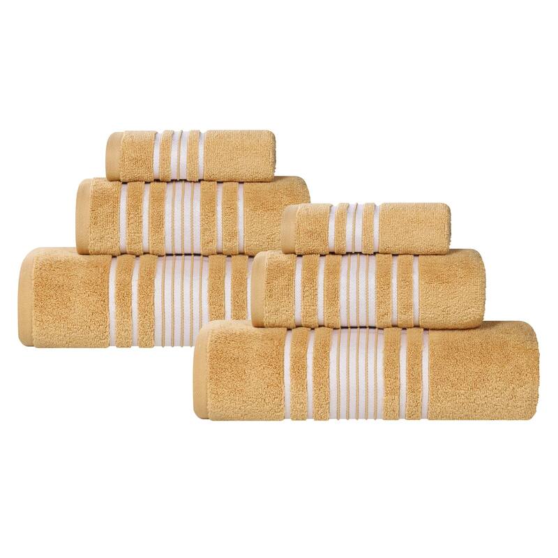 Superior Sadie Zero Twist Cotton 6 Piece Solid Towel Set