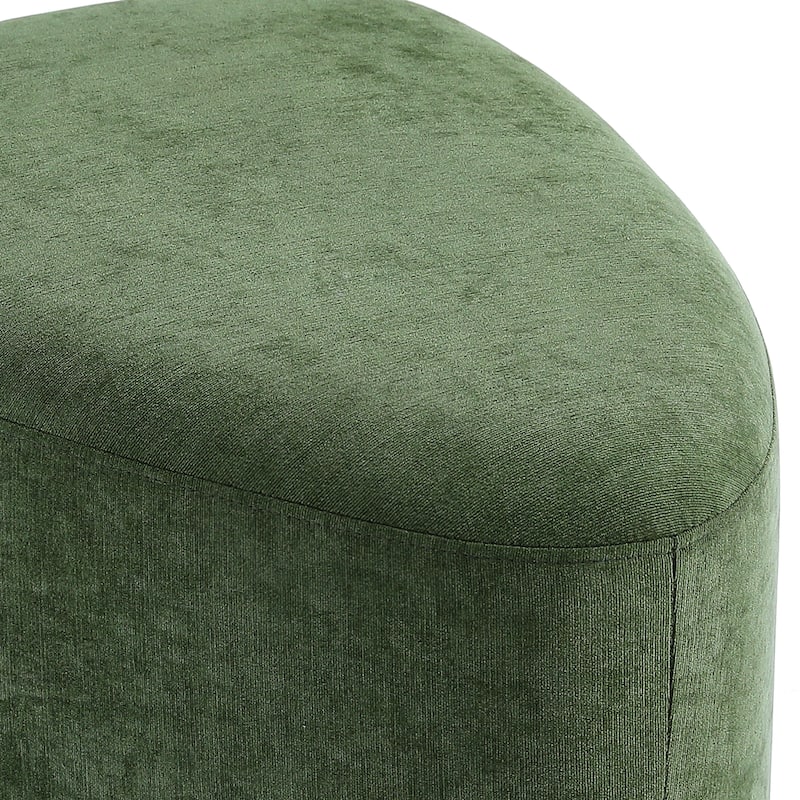 Bonnie 26"/43" W Chenille Small/ Oversized Triangular Cheese Ottoman