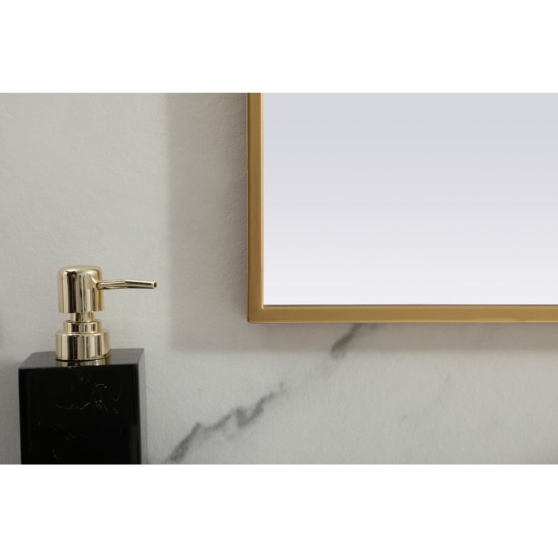 Indigo Home Metal Frame Arch Mirror 36x24 Inch