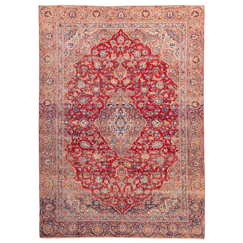 ECARPETGALLERY Hand-knotted Antalya Vintage Red Wool Rug - 8'11 x 12'5