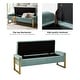 preview thumbnail 19 of 53, Alina Modern Upholstered Flip Top Storage Bench with Metal Legs by HULALA HOME