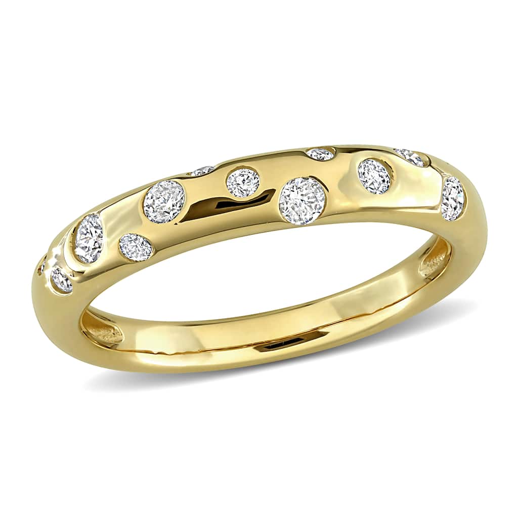 Miadora 1/3ct TW Diamond Band in 10k Yellow Gold