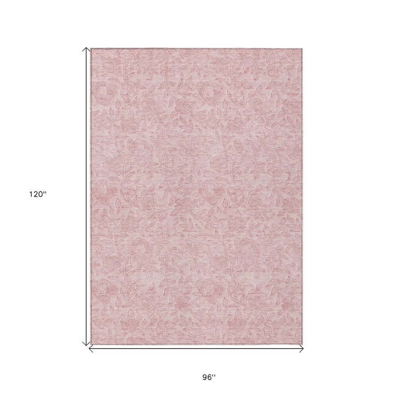 HomeRoots Floral Transitional Rectangle Outdoor Rug