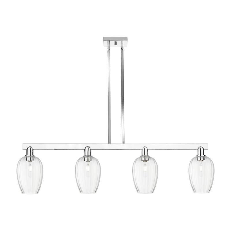 Innovations Lighting Urban Downtown - Preston - 4 Light 48" Flute Shade Stem Hung Island Light