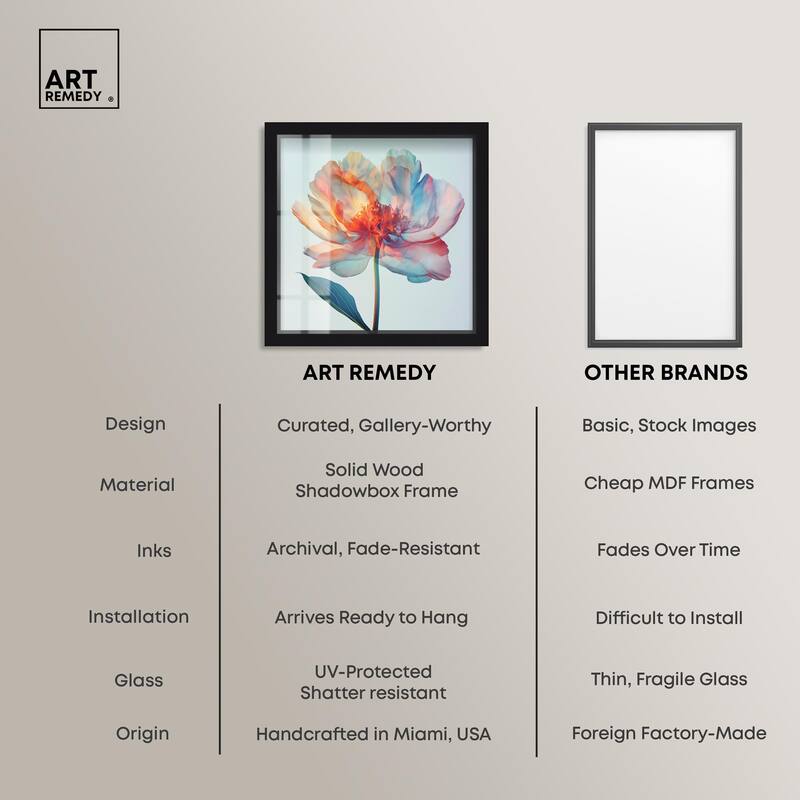 Peony Phases Shadowbox by Art Remedy