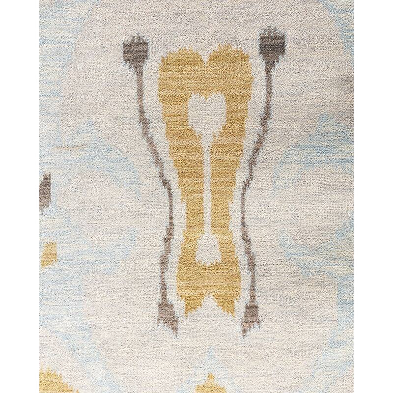 Ikat One-of-a-Kind Handmade Area Rug, Gray - 9' 2" x 12' 4"