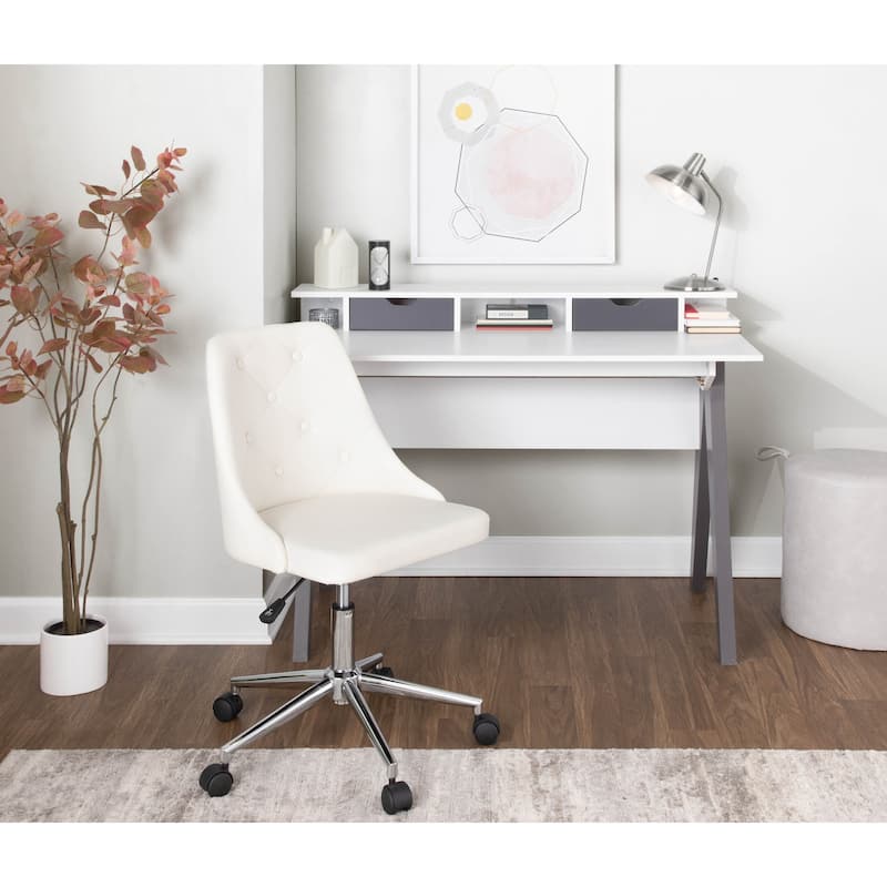 Carson Carrington Ockelbo Button-tufted Office Chair with Faux Leather - N/A