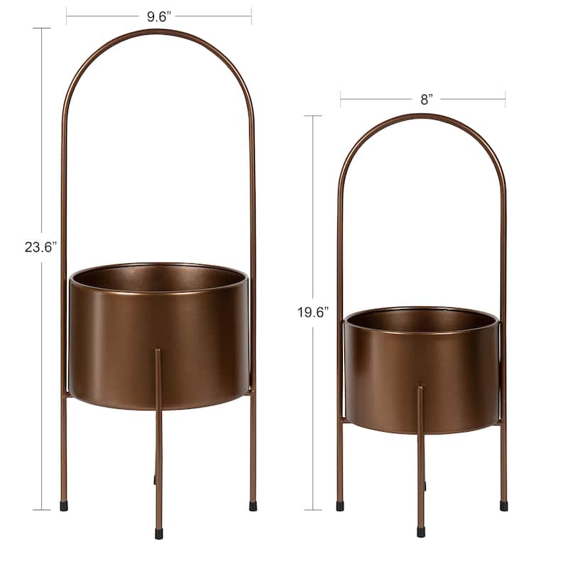 Kate and Laurel Peeto Freestanding Planter Set - 2 Piece