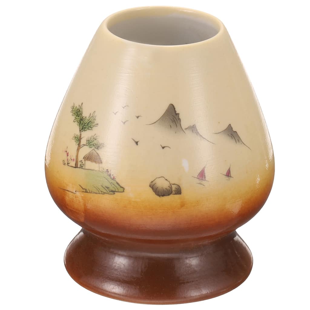 Ceramic Chasen Stand 75mm Matcha Whisk Holder Teas Set Whisks Stand Black