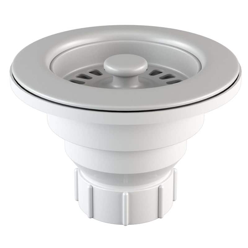 Lexicon Kitchen Sink Basket Strainer 3-1/2" - White Finish