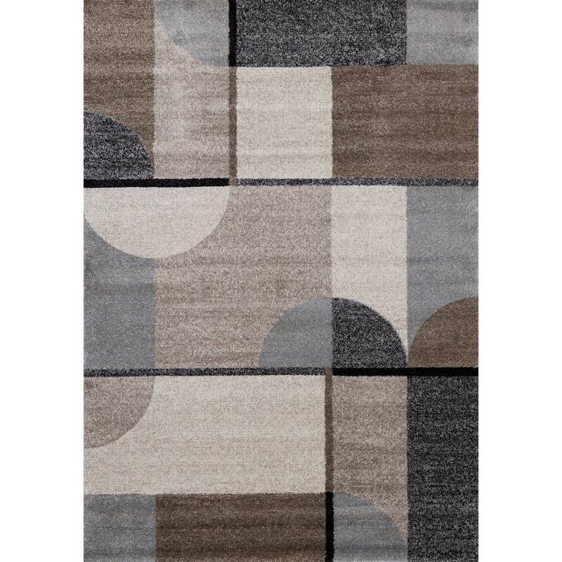 HomeRoots Geometric Modern Rectangle Area Rug - 5' X 8'