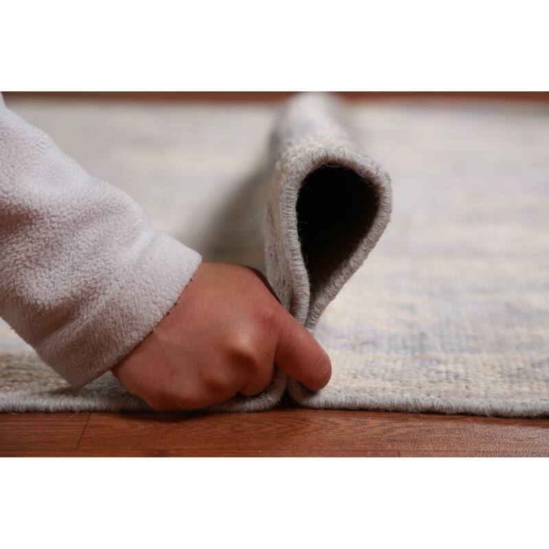 Hand Knotted Oriental 100% Wool Carpet Transitional All-Over Greys & Charcoal Oushak Area Rug - 10' 3'' X 8' 0''