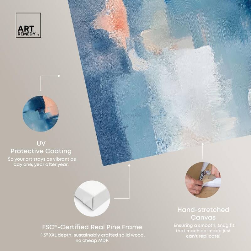 Whispering Blue I Canvas by Art Remedy, Gallery Wrapped