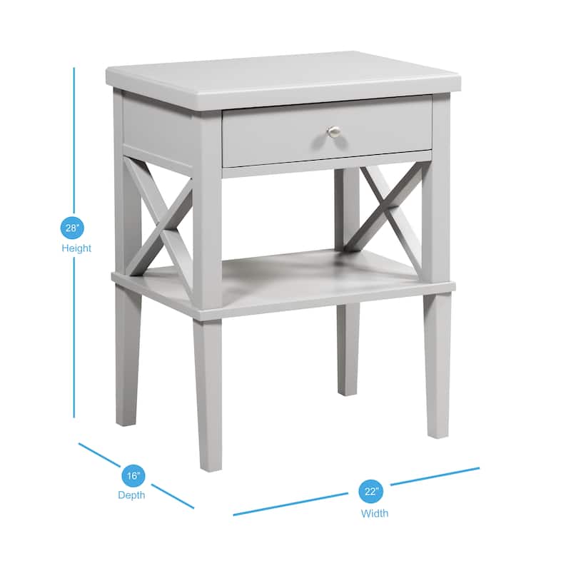 Madison Midnight Nightstand - Dove Gray 