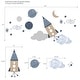 preview thumbnail 8 of 6, Lambs & Ivy Sky Rocket 5-Piece Blue Galaxy/Space Nursery Baby Crib Bedding Set