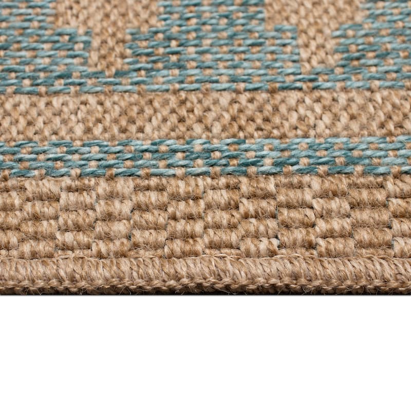 Liora Manne Sahara Diamond Border Indoor/Outdoor Rug