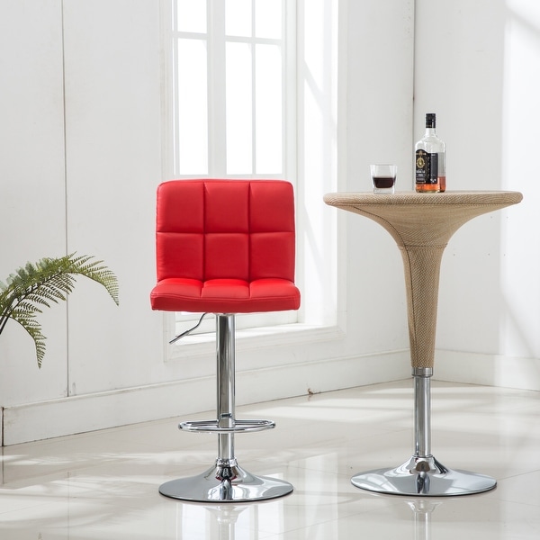 Modern square pu sales leather adjustable bar stools