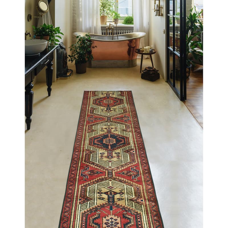 Fine Vintage Distressed Asem Rust/Beige Runner - 2'1" x 9'0"