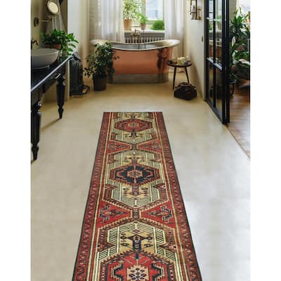 Fine Vintage Distressed Asem Rust/Beige Runner - 2'1" x 9'0"