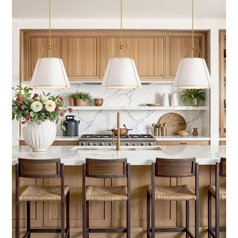 Arthur White Conical Pendant Light - 14.25" Top x 16" Bottom x 17.25" Height