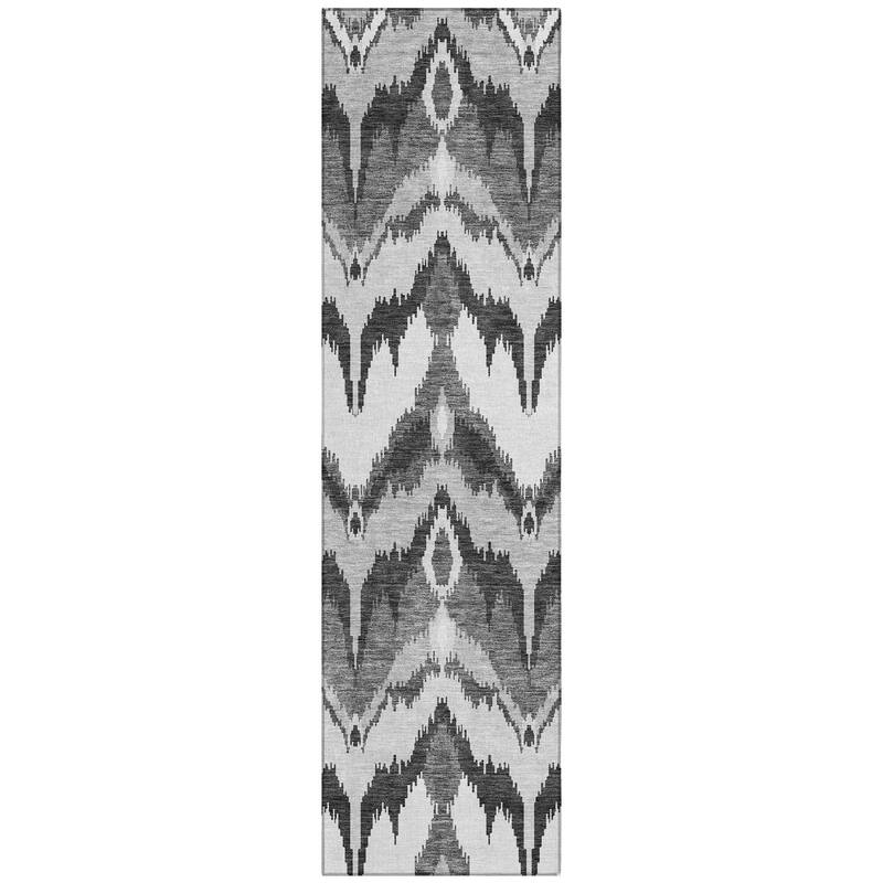 Machine Washable Indoor/ Outdoor Chantille Boho Ikat Rug