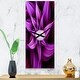 preview thumbnail 14 of 13, Designart 'Fractal Flower Purple' Oversized Modern Wall CLock 12 in. Wide x 28 in. High