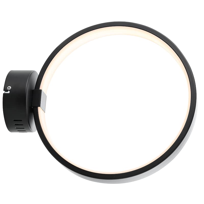 Nathaniel 14" Dimmable Integrated LED Metal Wall Sconce, Chrome by JONATHAN Y - One