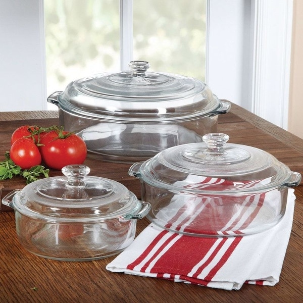 Glass bakeware 2025 with glass lids