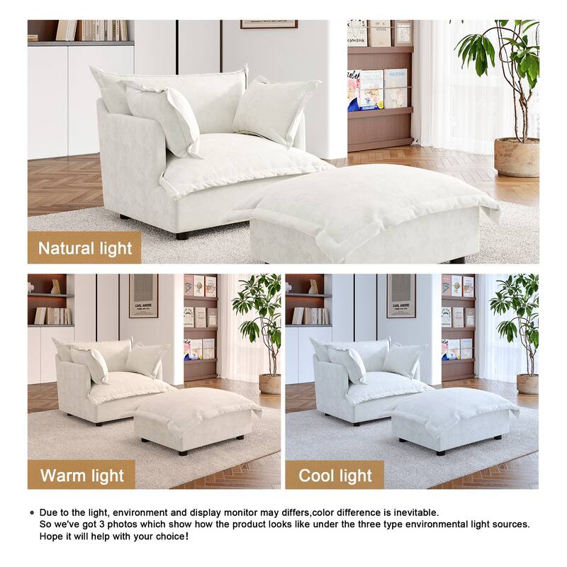 Double Layer Cushion Comfy Cloud Modular Sectional Sofa Set