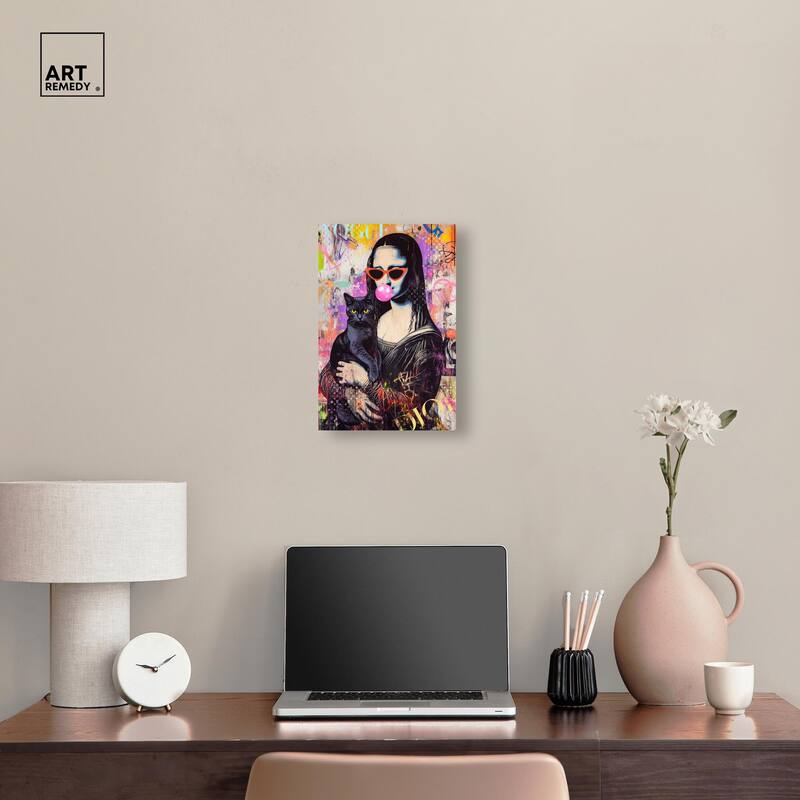 Classical Gal and Her Companion Canvas by Art Remedy, Gallery Wrapped