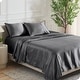 preview thumbnail 5 of 22, Bare Home Poly Satin Sheet Set King - Grey