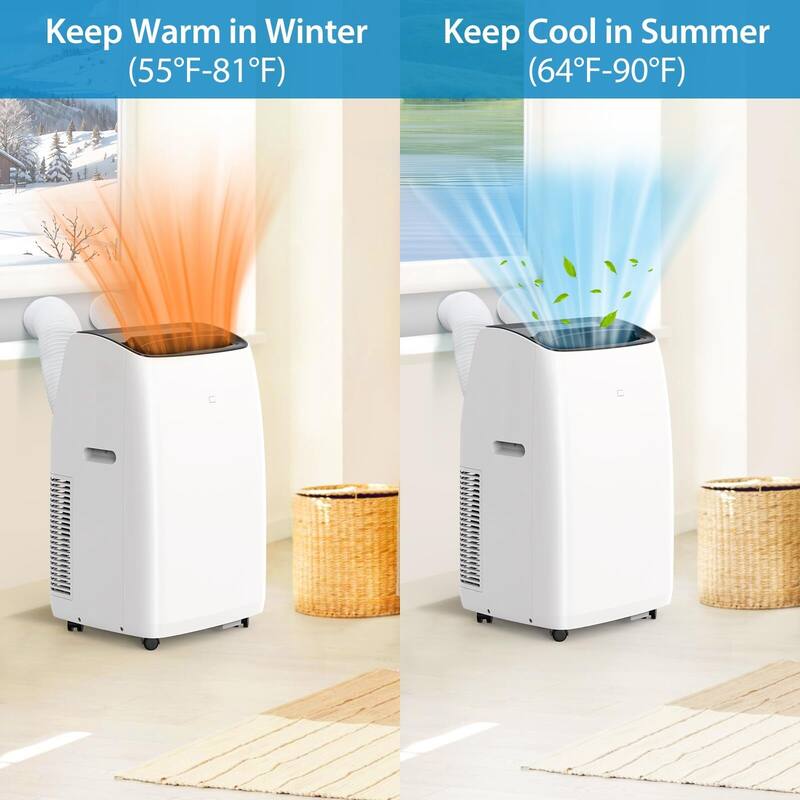 14000 BTU Portable Air Conditioner with Heater & Dehumidifier