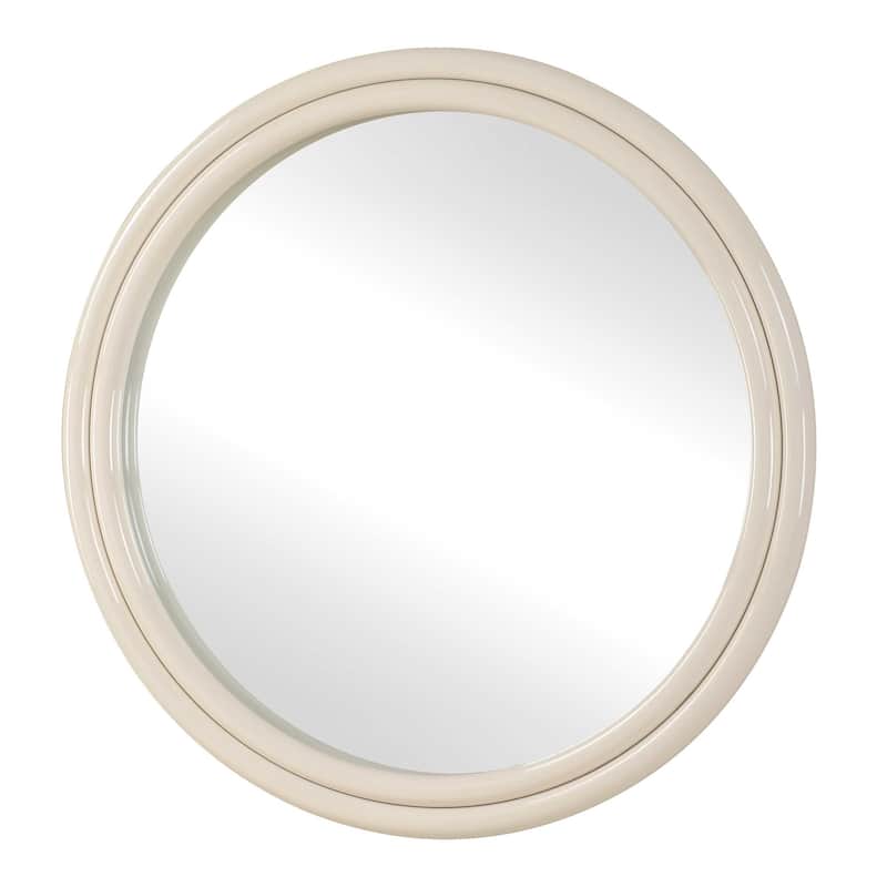 Uttermost 08262 Florian 38-1/2" Diameter Circular Flat Iron Framed - Gloss Warm White
