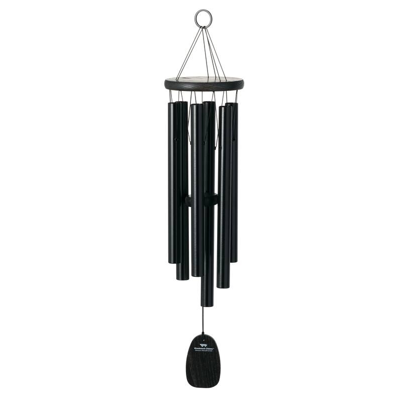 26 in. Woodstock Amazing Grace Wind Chime - Matte Black