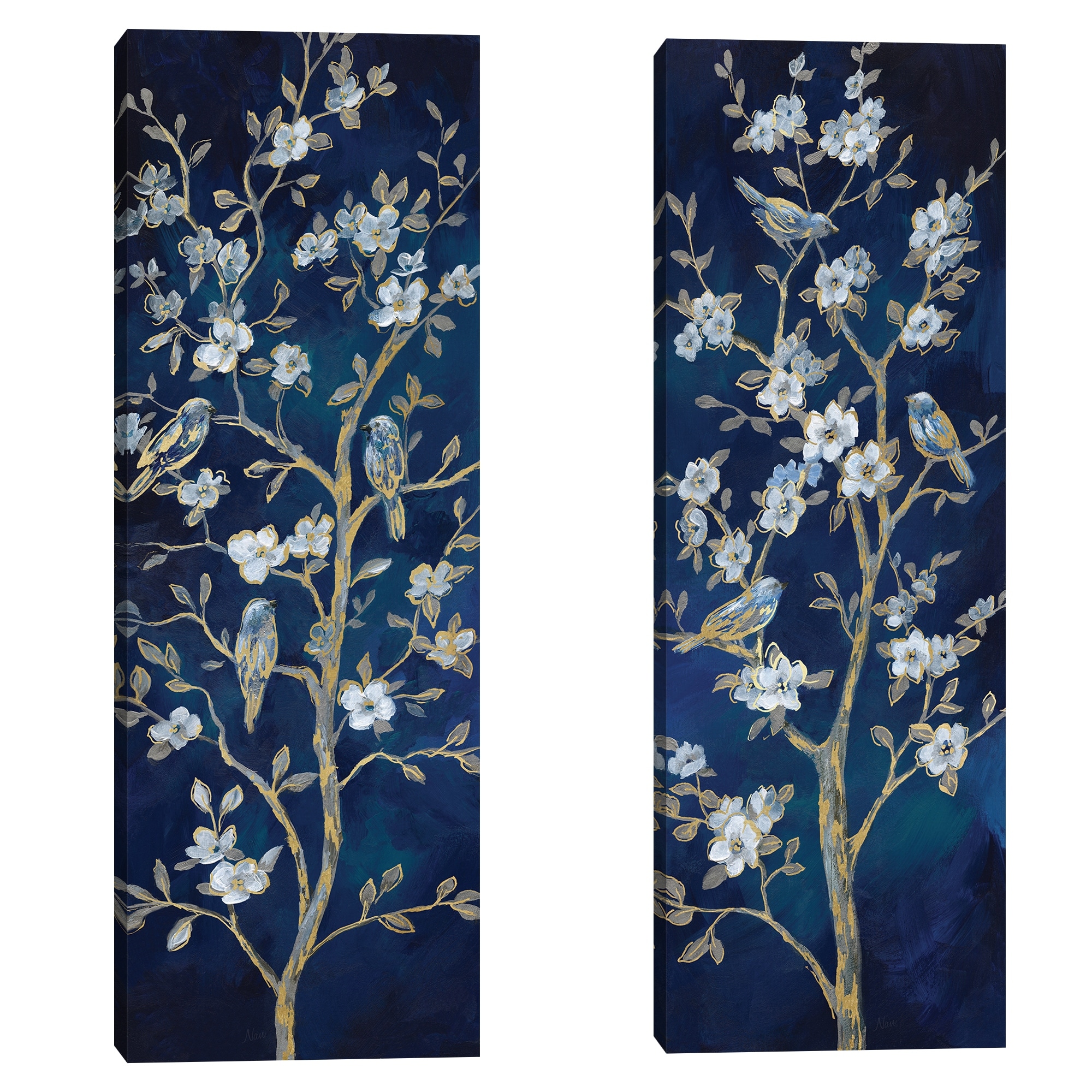 Indigo Spring I & II by N CanvasArtPrint