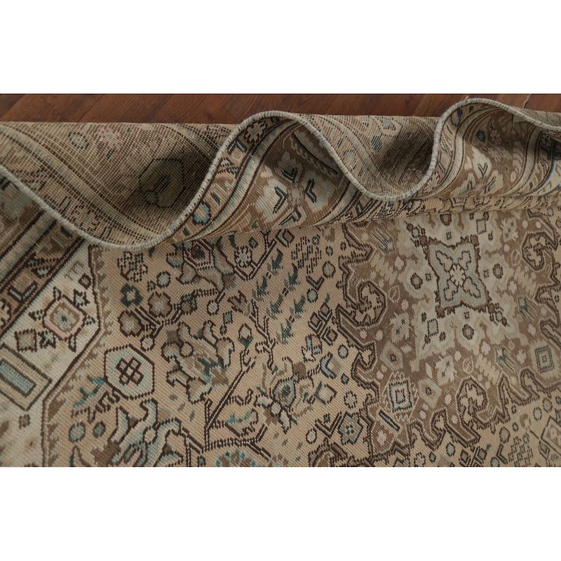 Tabriz Vintage Persian Area Rug Hand-Knotted Wool Carpet - 6'5" x 9'5"